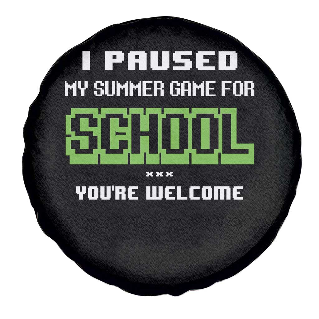 Funny Bruh Back To School Spare Tire Cover Here We Go Again Happy First Day Of School - Wonder Print Shop