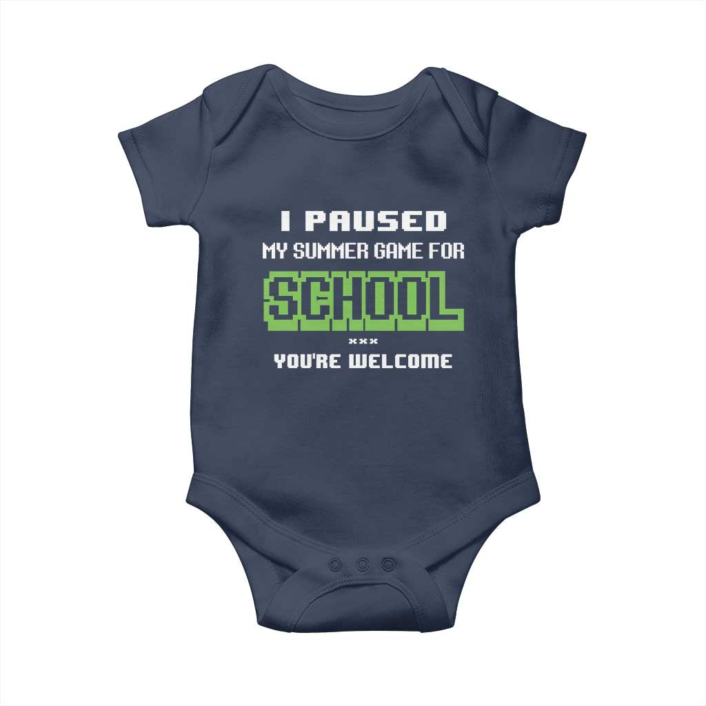 Funny Bruh Back To School Baby Onesie Here We Go Again Happy First Day Of School - Wonder Print Shop