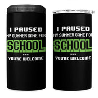 Funny Bruh Back To School 4 in 1 Can Cooler Tumbler Here We Go Again Happy First Day Of School - Wonder Print Shop