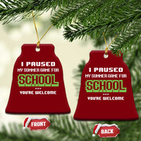 Funny Bruh Back To School Ceramic Ornament Here We Go Again Happy First Day Of School - Wonder Print Shop