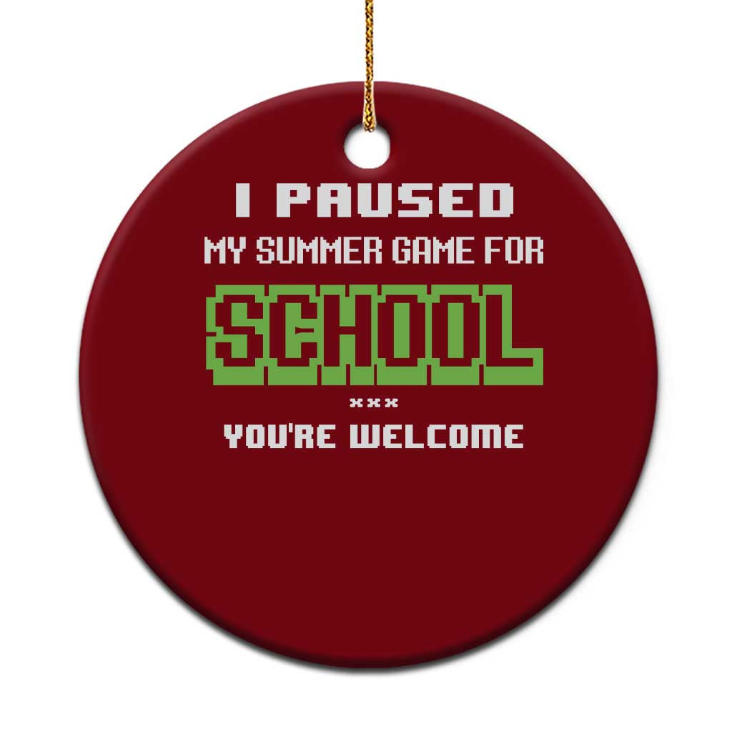 Funny Bruh Back To School Ceramic Ornament Here We Go Again Happy First Day Of School - Wonder Print Shop