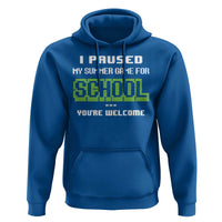 Funny Bruh Back To School Hoodie Here We Go Again Happy First Day Of School - Wonder Print Shop