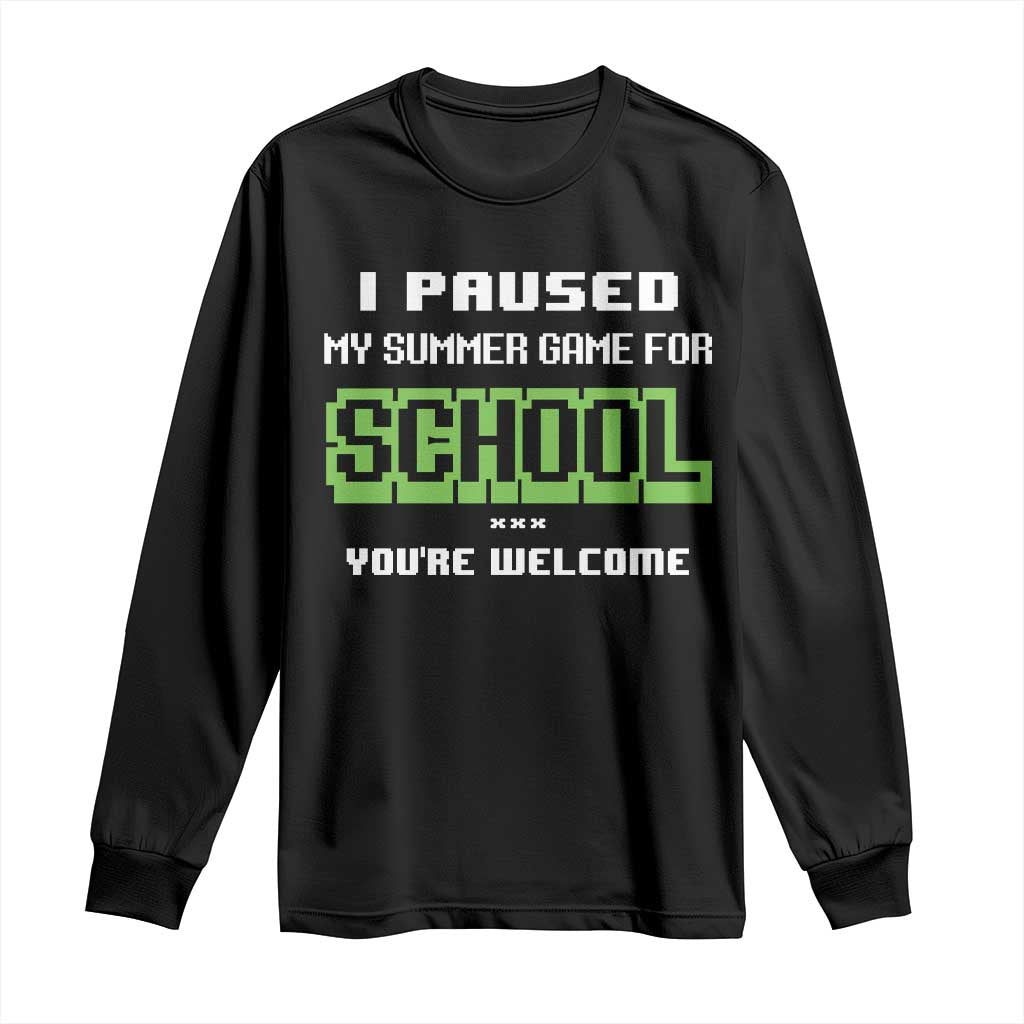 Funny Bruh Back To School Long Sleeve Shirt Here We Go Again Happy First Day Of School - Wonder Print Shop