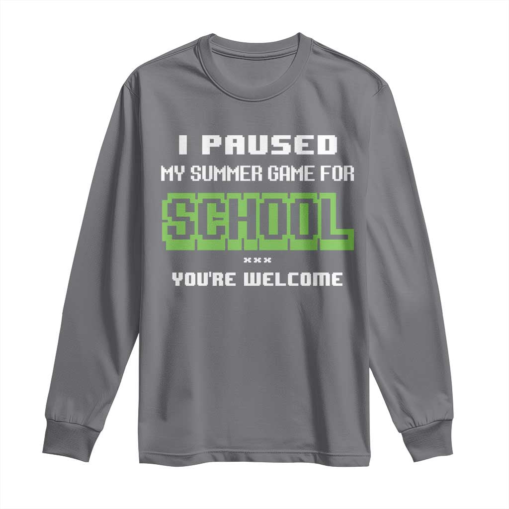 Funny Bruh Back To School Long Sleeve Shirt Here We Go Again Happy First Day Of School - Wonder Print Shop