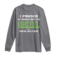 Funny Bruh Back To School Long Sleeve Shirt Here We Go Again Happy First Day Of School - Wonder Print Shop