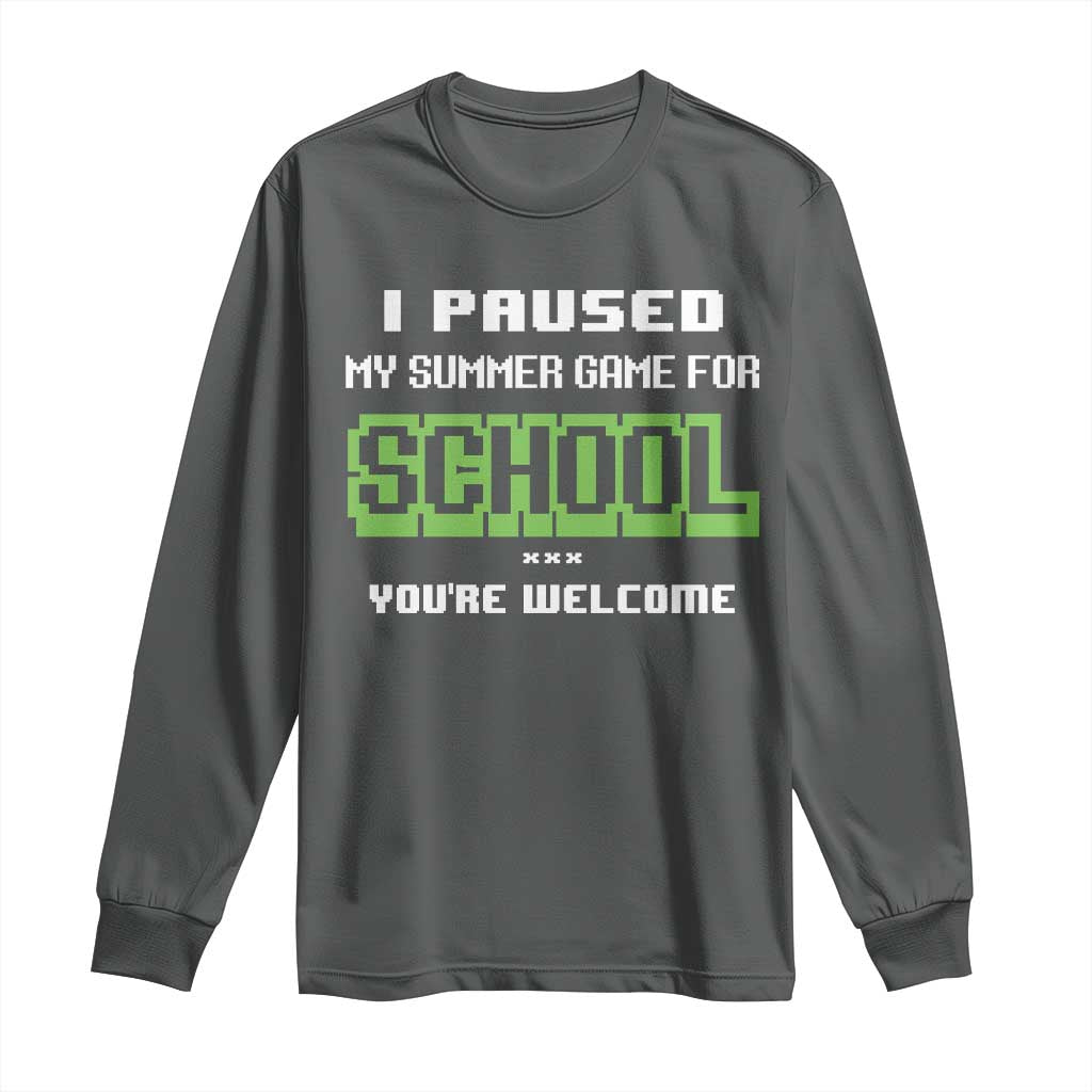 Funny Bruh Back To School Long Sleeve Shirt Here We Go Again Happy First Day Of School - Wonder Print Shop