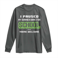 Funny Bruh Back To School Long Sleeve Shirt Here We Go Again Happy First Day Of School - Wonder Print Shop