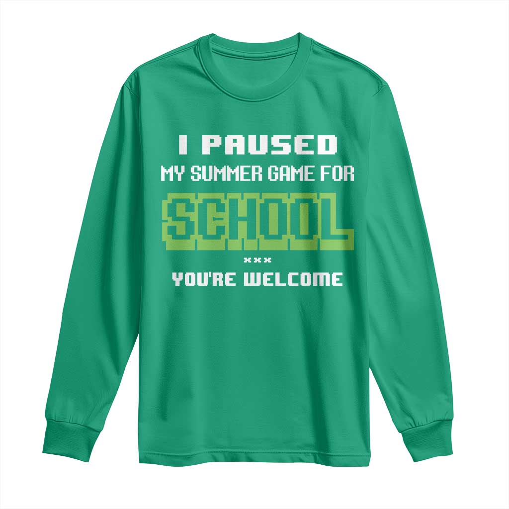 Funny Bruh Back To School Long Sleeve Shirt Here We Go Again Happy First Day Of School - Wonder Print Shop