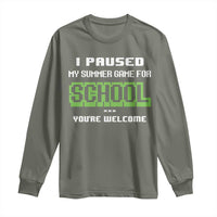 Funny Bruh Back To School Long Sleeve Shirt Here We Go Again Happy First Day Of School - Wonder Print Shop