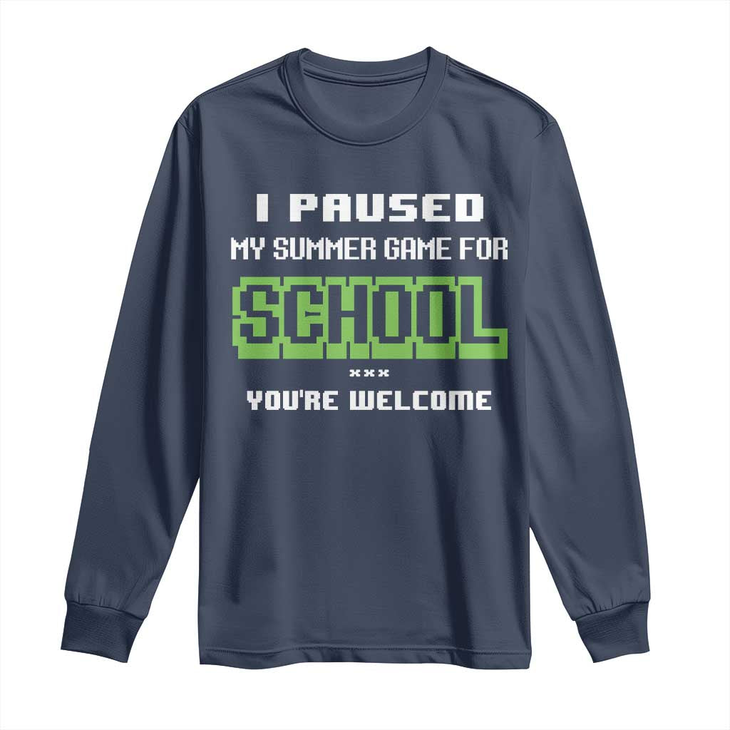 Funny Bruh Back To School Long Sleeve Shirt Here We Go Again Happy First Day Of School - Wonder Print Shop