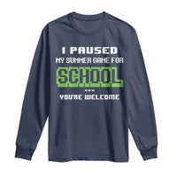 Funny Bruh Back To School Long Sleeve Shirt Here We Go Again Happy First Day Of School - Wonder Print Shop