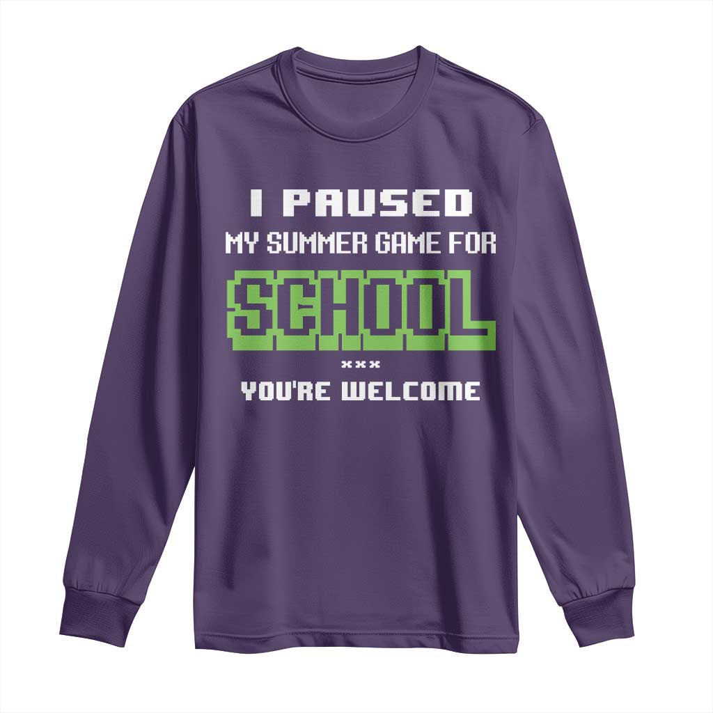 Funny Bruh Back To School Long Sleeve Shirt Here We Go Again Happy First Day Of School - Wonder Print Shop