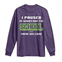 Funny Bruh Back To School Long Sleeve Shirt Here We Go Again Happy First Day Of School - Wonder Print Shop