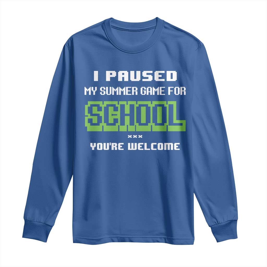Funny Bruh Back To School Long Sleeve Shirt Here We Go Again Happy First Day Of School - Wonder Print Shop