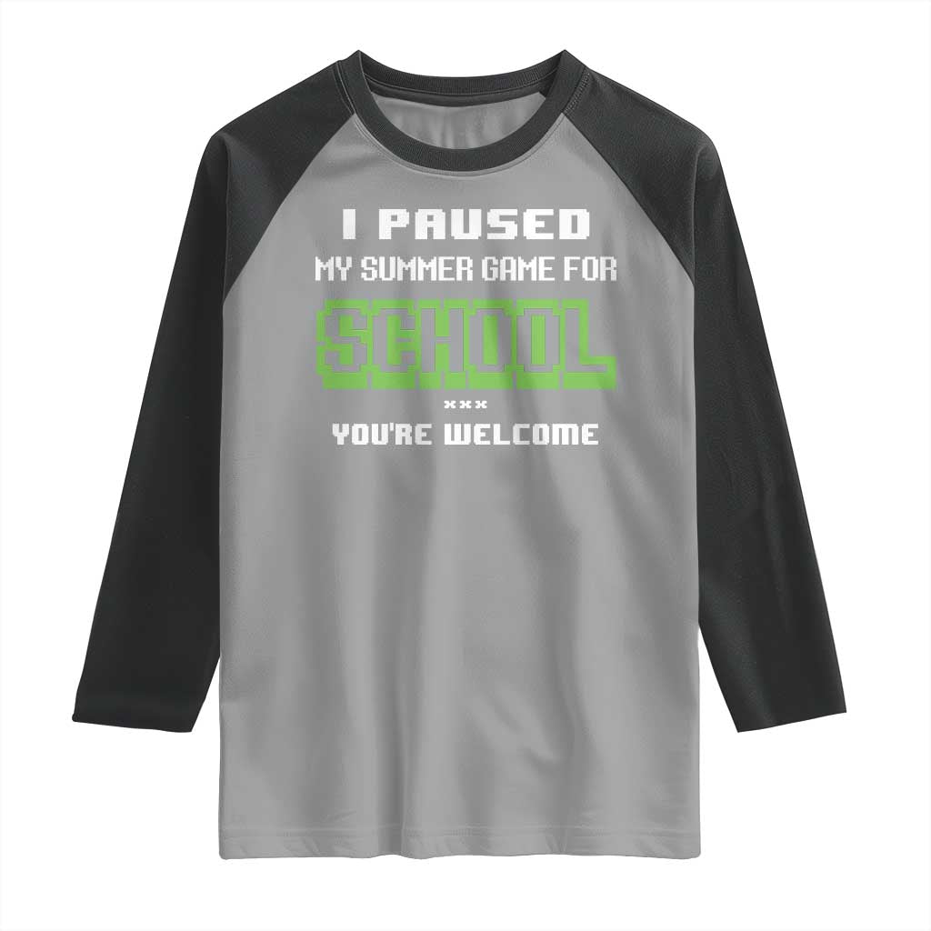 Funny Bruh Back To School Raglan Shirt Here We Go Again Happy First Day Of School - Wonder Print Shop