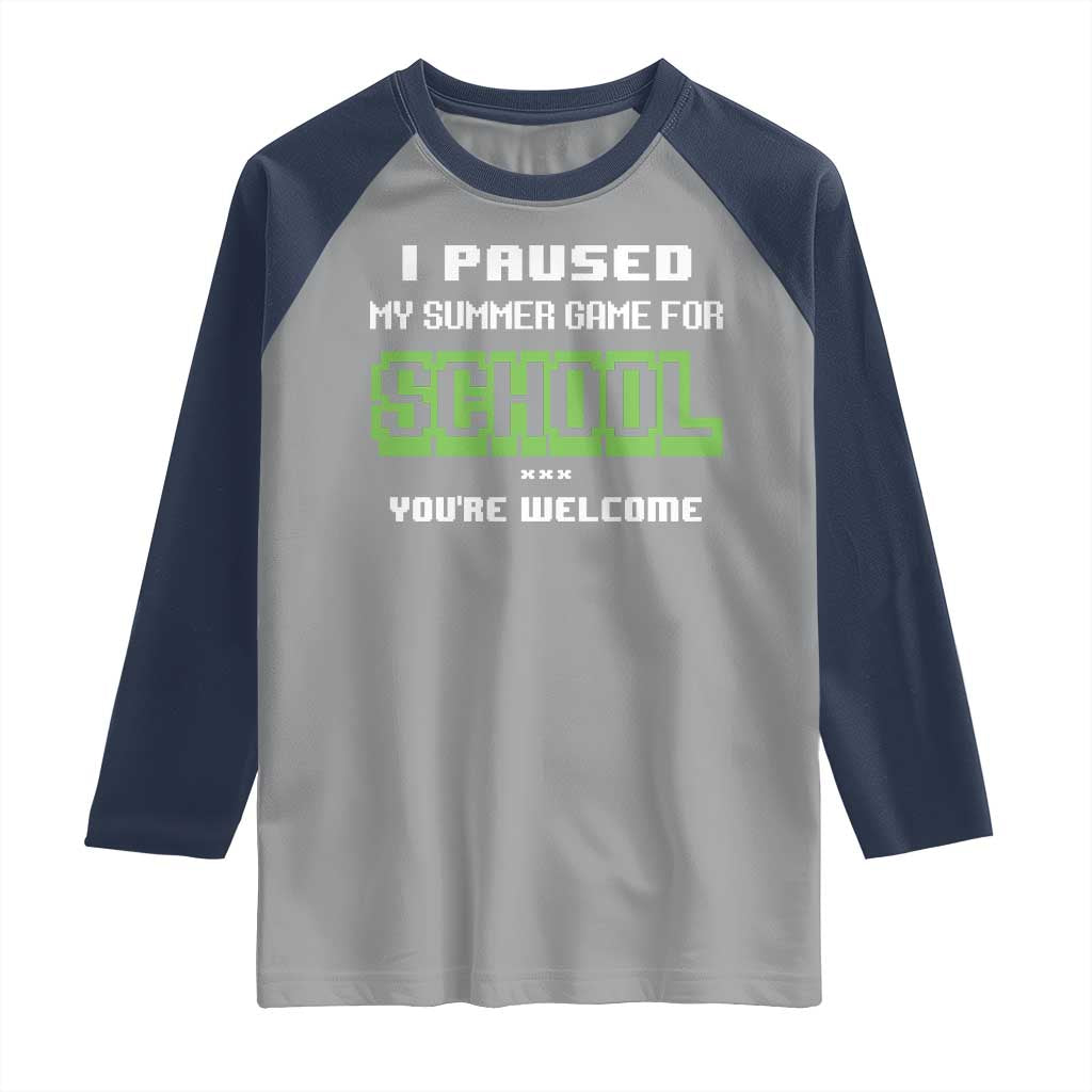 Funny Bruh Back To School Raglan Shirt Here We Go Again Happy First Day Of School - Wonder Print Shop