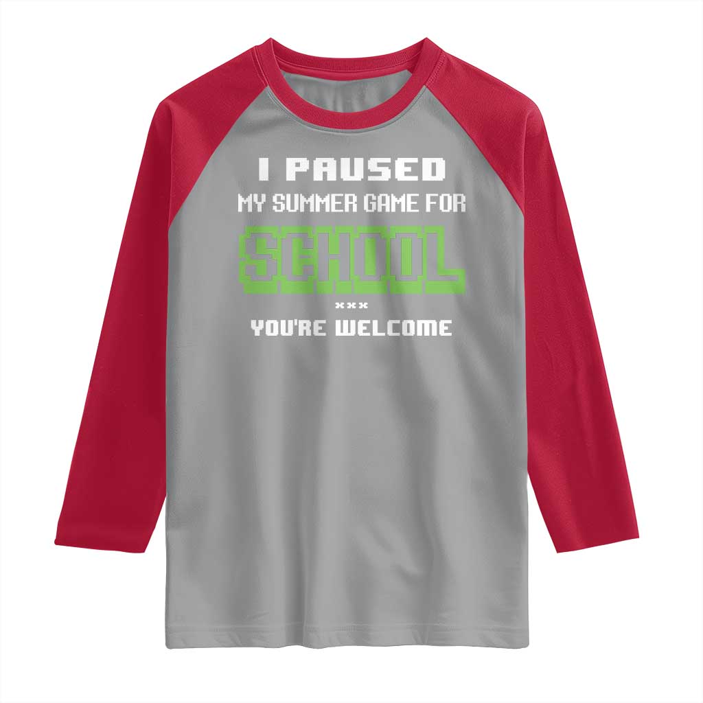 Funny Bruh Back To School Raglan Shirt Here We Go Again Happy First Day Of School - Wonder Print Shop