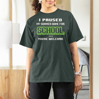 Funny Bruh Back To School T Shirt For Women Here We Go Again Happy First Day Of School - Wonder Print Shop