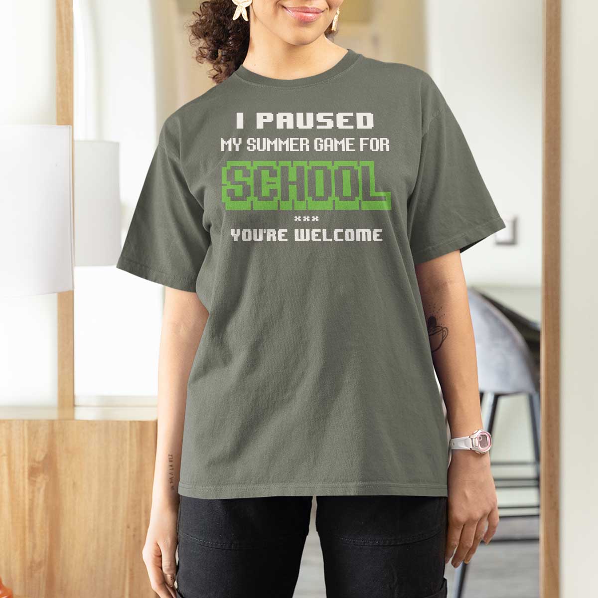 Funny Bruh Back To School T Shirt For Women Here We Go Again Happy First Day Of School - Wonder Print Shop