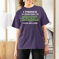 Funny Bruh Back To School T Shirt For Women Here We Go Again Happy First Day Of School - Wonder Print Shop