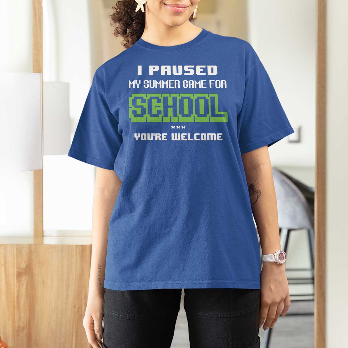 Funny Bruh Back To School T Shirt For Women Here We Go Again Happy First Day Of School - Wonder Print Shop