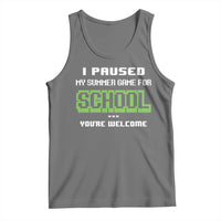 Funny Bruh Back To School Tank Top Here We Go Again Happy First Day Of School - Wonder Print Shop