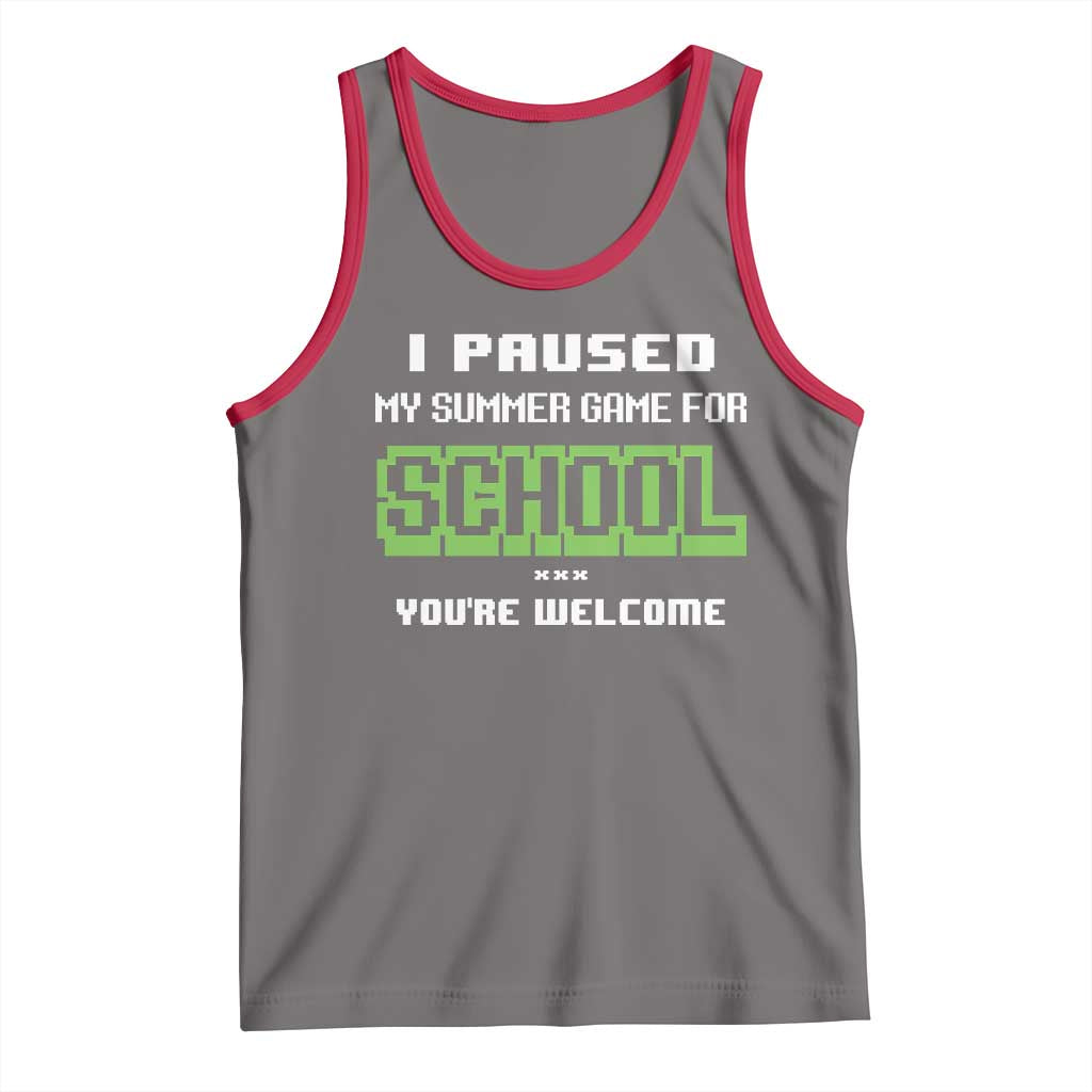 Funny Bruh Back To School Tank Top Here We Go Again Happy First Day Of School - Wonder Print Shop
