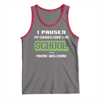 Funny Bruh Back To School Tank Top Here We Go Again Happy First Day Of School - Wonder Print Shop