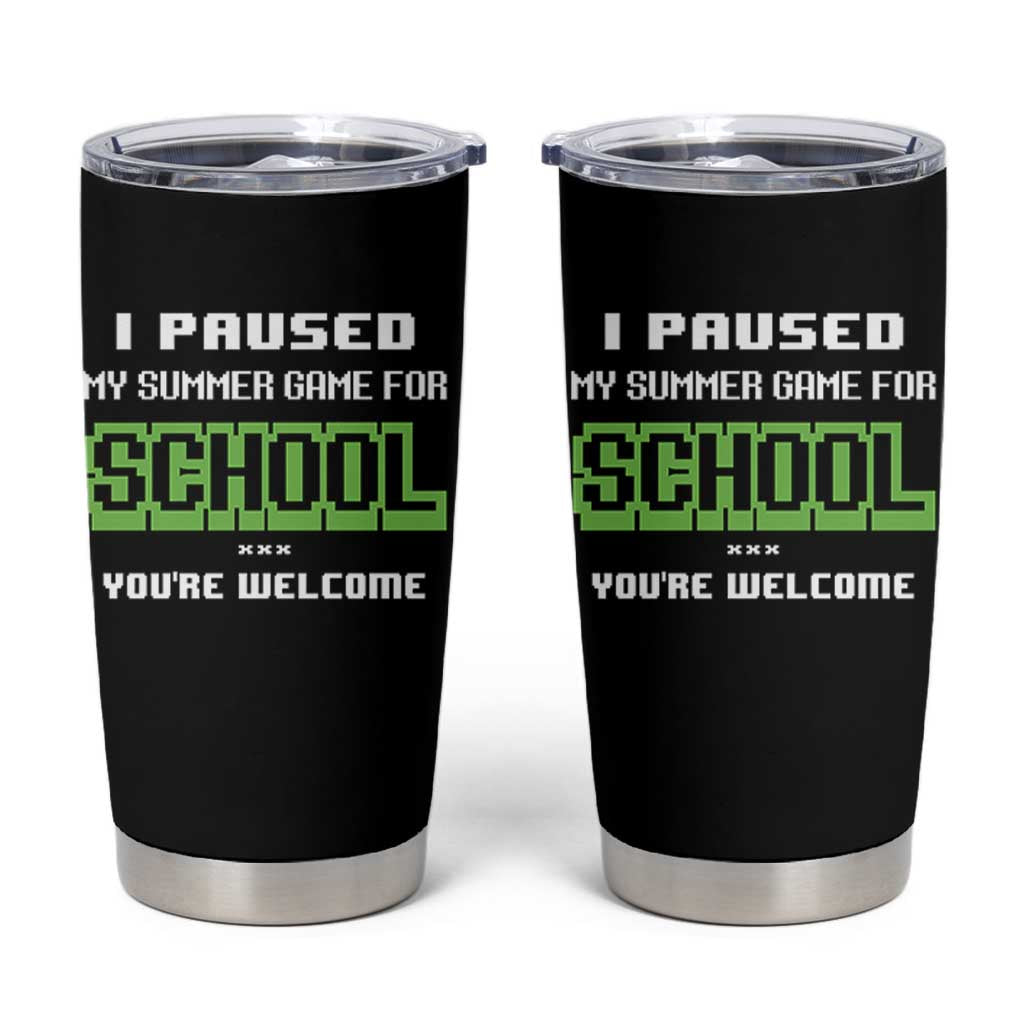 Funny Bruh Back To School Tumbler Cup Here We Go Again Happy First Day Of School - Wonder Print Shop