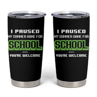 Funny Bruh Back To School Tumbler Cup Here We Go Again Happy First Day Of School - Wonder Print Shop