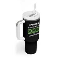 Funny Bruh Back To School Tumbler With Handle Here We Go Again Happy First Day Of School - Wonder Print Shop