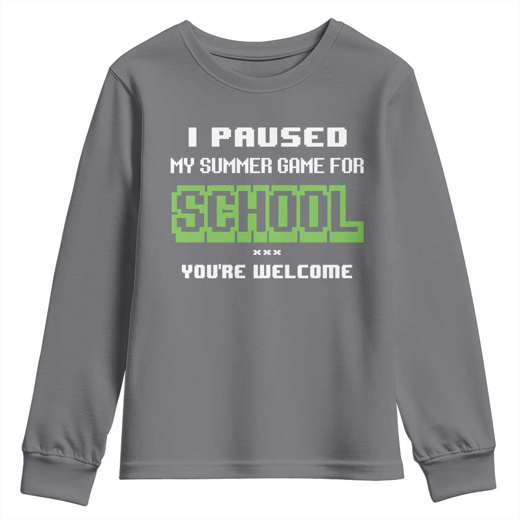 Funny Bruh Back To School Youth Sweatshirt Here We Go Again Happy First Day Of School - Wonder Print Shop