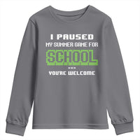 Funny Bruh Back To School Youth Sweatshirt Here We Go Again Happy First Day Of School - Wonder Print Shop
