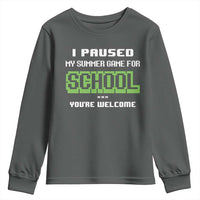 Funny Bruh Back To School Youth Sweatshirt Here We Go Again Happy First Day Of School - Wonder Print Shop