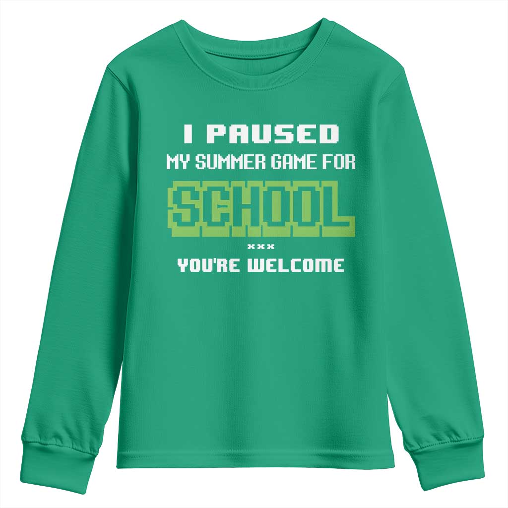 Funny Bruh Back To School Youth Sweatshirt Here We Go Again Happy First Day Of School - Wonder Print Shop