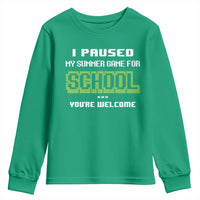 Funny Bruh Back To School Youth Sweatshirt Here We Go Again Happy First Day Of School - Wonder Print Shop