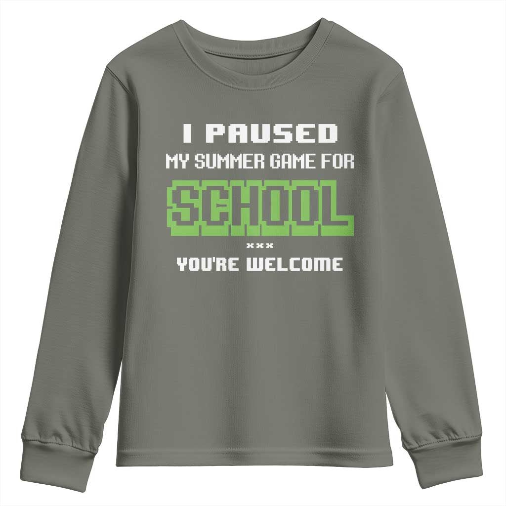 Funny Bruh Back To School Youth Sweatshirt Here We Go Again Happy First Day Of School - Wonder Print Shop
