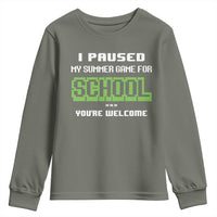 Funny Bruh Back To School Youth Sweatshirt Here We Go Again Happy First Day Of School - Wonder Print Shop