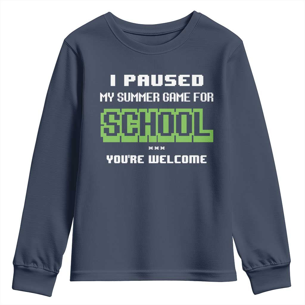 Funny Bruh Back To School Youth Sweatshirt Here We Go Again Happy First Day Of School - Wonder Print Shop
