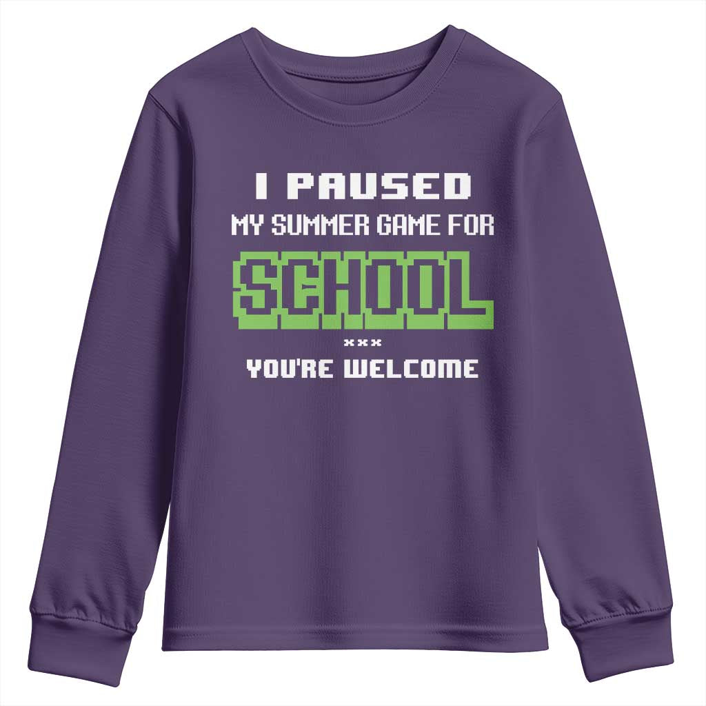 Funny Bruh Back To School Youth Sweatshirt Here We Go Again Happy First Day Of School - Wonder Print Shop