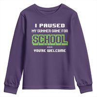 Funny Bruh Back To School Youth Sweatshirt Here We Go Again Happy First Day Of School - Wonder Print Shop