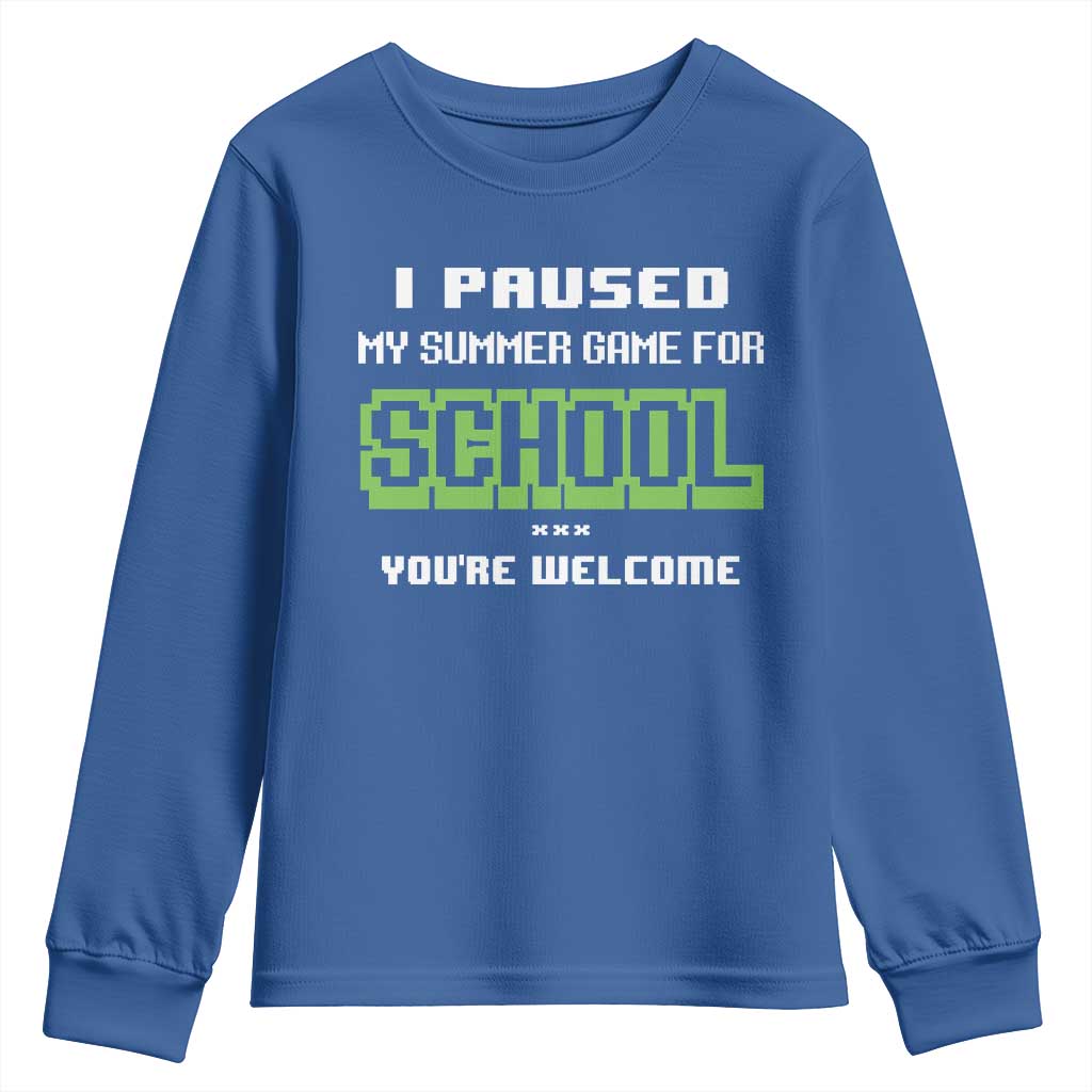 Funny Bruh Back To School Youth Sweatshirt Here We Go Again Happy First Day Of School - Wonder Print Shop