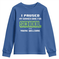 Funny Bruh Back To School Youth Sweatshirt Here We Go Again Happy First Day Of School - Wonder Print Shop