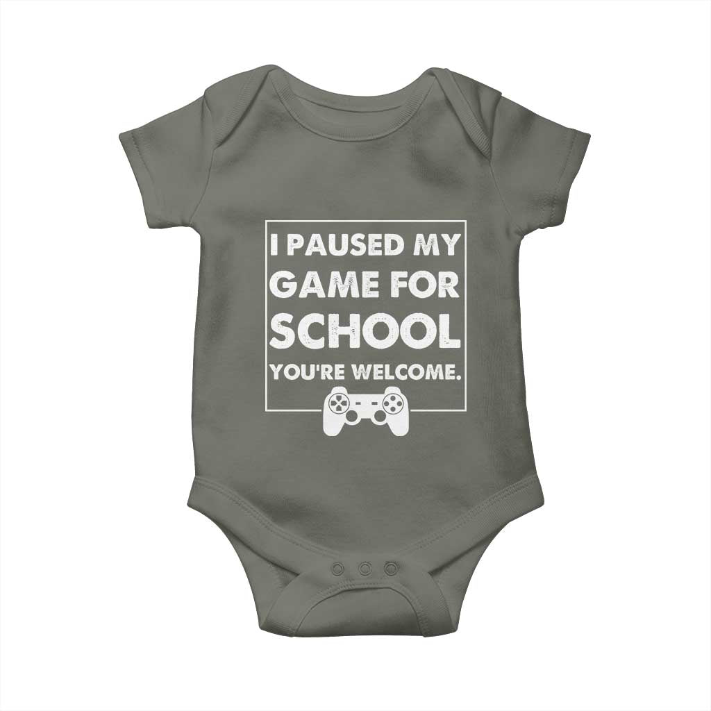 Funny Gamer Back to School Baby Onesie Funny Boys Video Gaming - Wonder Print Shop