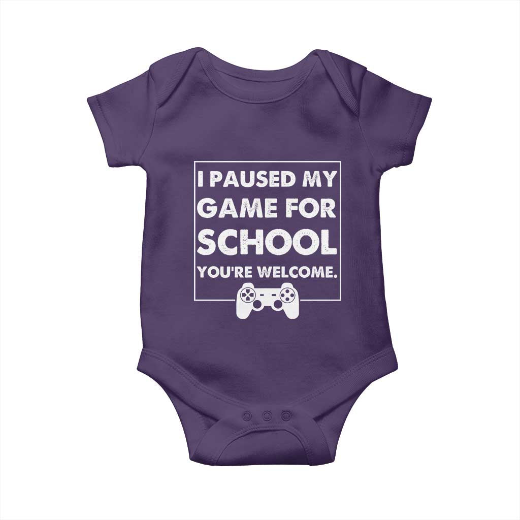 Funny Gamer Back to School Baby Onesie Funny Boys Video Gaming - Wonder Print Shop
