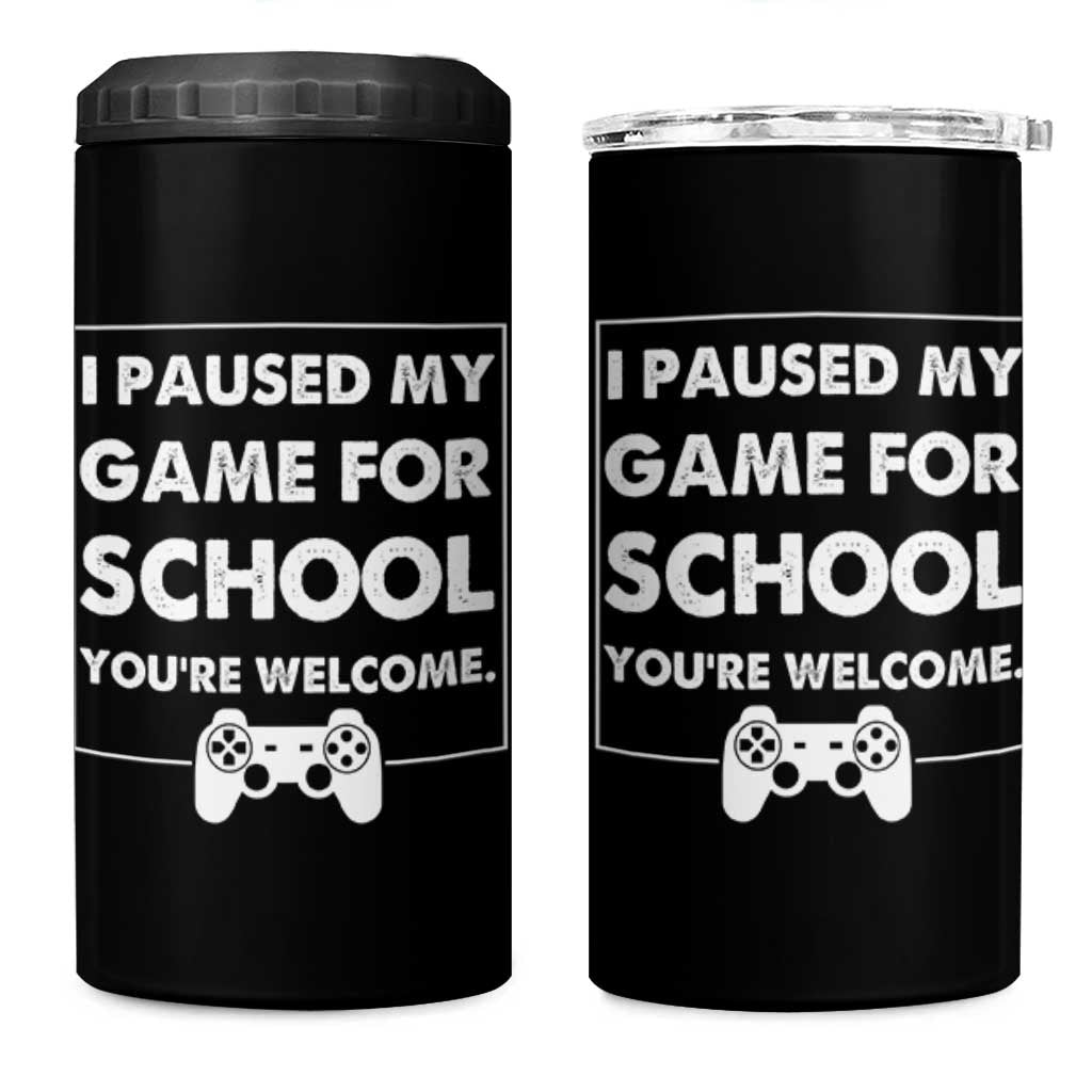 Funny Gamer Back to School 4 in 1 Can Cooler Tumbler Funny Boys Video Gaming - Wonder Print Shop