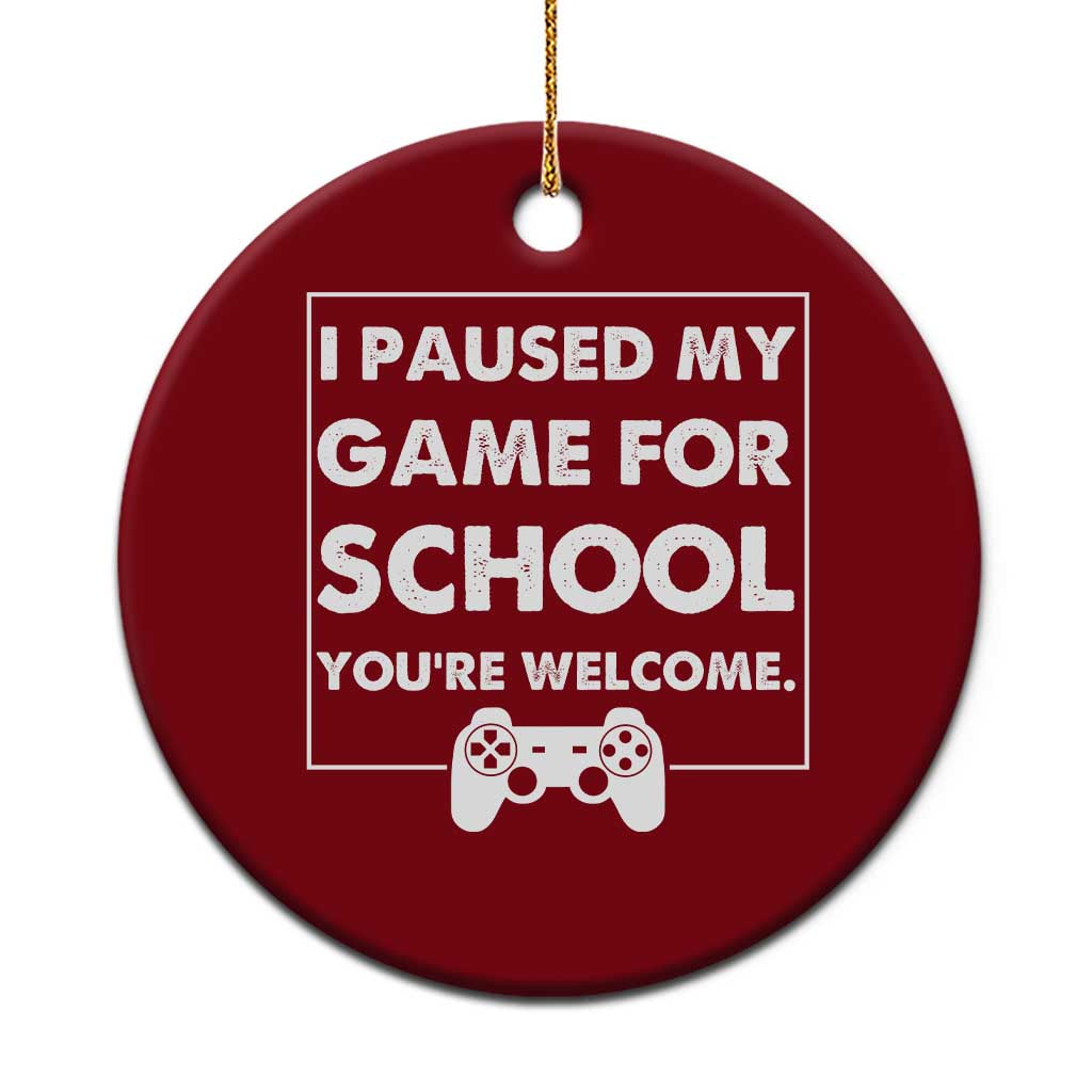 Funny Gamer Back to School Ceramic Ornament Funny Boys Video Gaming - Wonder Print Shop