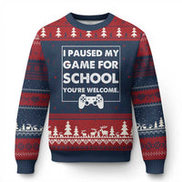 Funny Gamer Back to School Ugly Christmas Sweater Funny Boys Video Gaming - Wonder Print Shop