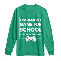 Funny Gamer Back to School Long Sleeve Shirt Funny Boys Video Gaming - Wonder Print Shop