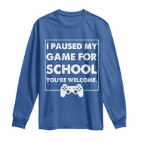 Funny Gamer Back to School Long Sleeve Shirt Funny Boys Video Gaming - Wonder Print Shop